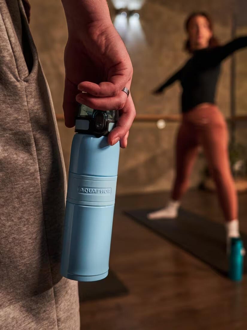 Bouteille d'eau en Acier Inoxydable Fleuri Imprimé Thermos 500ml Double